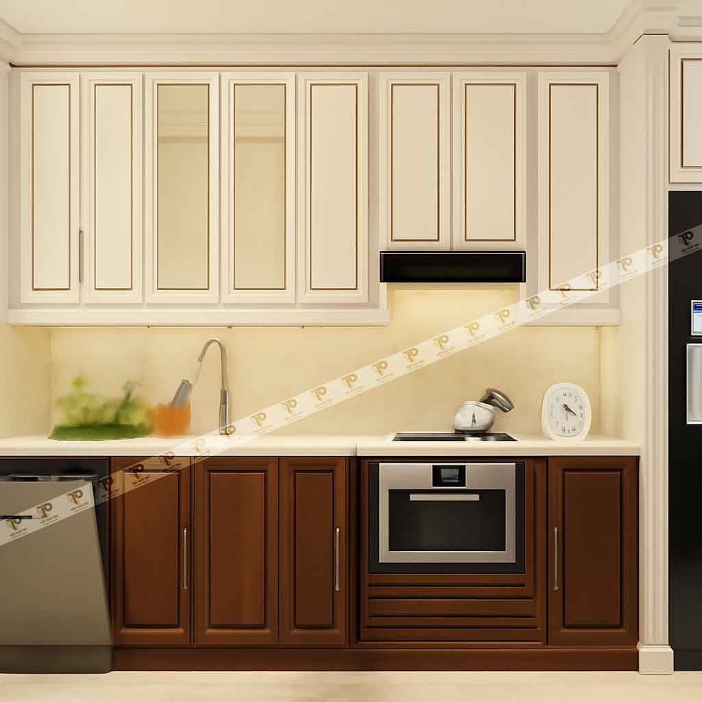 Tủ Bếp MDF Cổ Điển